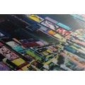 CANVAS PRINT COLORED NEW YORK - PICTURES OF CITIES - PICTURES