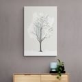 CANVAS PRINT MINIMALISTIC TREE IN WINTER - PICTURES OF TREES AND LEAVES - PICTURES