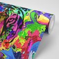 SELF ADHESIVE WALLPAPER COLORFUL TIGER HEAD - SELF-ADHESIVE WALLPAPERS - WALLPAPERS