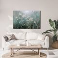 WANDBILD ZARTE BLÜTEN IM NEBEL - BILDER BLUMEN - BILDER