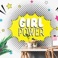 SELF ADHESIVE WALLPAPER WITH POP ART INSCRIPTION - GIRL POWER - POP ART WALLPAPERS - WALLPAPERS