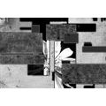 CANVAS PRINT ABSTRACTION IN BLACK AND WHITE - BLACK AND WHITE PICTURES - PICTURES