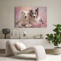OBRAZ PSI PŘÁTELSTVÍ V KVĚTECH - OBRAZY PSI - OBRAZY