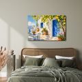 WANDBILD MEDITERRANE GASSE MIT ZITRONENBAUM - BILDER MEER UND STRAND - BILDER