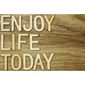 WANDBILD MIT ZITAT - ENJOY LIFE TODAY - BILDER MIT SPRÜCHEN UND ZITATEN - BILDER