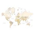 SELF ADHESIVE WALLPAPER WORLD MAP WITH VINTAGE ELEMENTS - SELF-ADHESIVE WALLPAPERS - WALLPAPERS