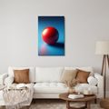 OBRAZ ČERVENÁ KOULE NA MODRÉM - OBRAZY PODLE MOTIVU - OBRAZY