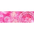 CANVAS PRINT MANDALA PINK WATERCOLOR - PICTURES FENG SHUI - PICTURES