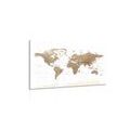 CANVAS PRINT BEAUTIFUL VINTAGE MAP OF THE WORLD WITH A WHITE BACKGROUND - PICTURES OF MAPS - PICTURES