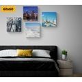 CANVAS PRINT SET VIEW OF SKYSCRAPERS IN NEW YORK CITY - SET OF PICTURES - PICTURES