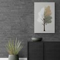 CANVAS PRINT MINIMALIST MULTICOLORED TREE - PICTURES OF TREES AND LEAVES - PICTURES