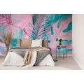 SAMOLEPIACA TAPETA PALMOVÉ LISTY V NEOBYČAJNÝCH FARBÁCH - SAMOLEPIACE TAPETY - TAPETY