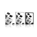 POSTER STRATEGIC CUBE IN BLACK AND WHITE - BLACK AND WHITE - POSTERS