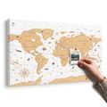 OBRAZ NA KORKU BÉŽOVÁ MAPA - OBRAZY NA KORKU - OBRAZY