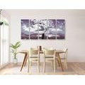 5-PIECE CANVAS PRINT TREE COVERED IN CLOUDS - PICTURES OF NATURE AND LANDSCAPE - PICTURES