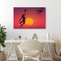 OBRAZ BASKETBALISTA VE ZLATÉM ZÁPADU - OBRAZY LIDÍ - OBRAZY