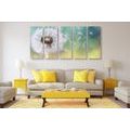 5-PIECE CANVAS PRINT MAGICAL DANDELION - PICTURES FLOWERS - PICTURES