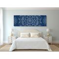 CANVAS PRINT BLUE MANDALA WITH AN ABSTRACT PATTERN - PICTURES FENG SHUI - PICTURES