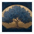 OBRAZ ZLATÝ STROM ŽIVOTA V MODRÉM PROSTORU - OBRAZY STROMY ŽIVOTA - OBRAZY