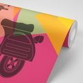 SELF ADHESIVE WALLPAPER POP ART SCOOTER - SELF-ADHESIVE WALLPAPERS - WALLPAPERS