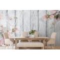 SELF ADHESIVE WALLPAPER VINTAGE ORCHID WITH THE INSCRIPTION - LOVE BEGINS AT HOME - SELF-ADHESIVE WALLPAPERS - WALLPAPERS