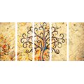 5-PIECE CANVAS PRINT SYMBOL OF THE TREE OF LIFE - PICTURES FENG SHUI - PICTURES