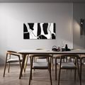 TABLEAU SUR TOILE – FORMES NOIRES MINIMALISTES - IMAGES FORMES ABSTRAITES - TABLEAUX