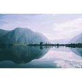 SELF ADHESIVE WALLPAPER PAINTED SCENERY OF A MOUNTAIN LAKE - SELF-ADHESIVE WALLPAPERS - WALLPAPERS