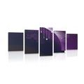 5-PIECE CANVAS PRINT BEAUTIFUL PURPLE ABSTRACTION - ABSTRACT PICTURES{% if product.category.pathNames[0] != product.category.name %} - PICTURES{% endif %}