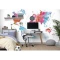 WALLPAPER WORLD MAP IN WATERCOLOR DESIGN - WALLPAPERS MAPS - WALLPAPERS