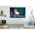 CANVAS PRINT FAIRYTALE UNICORN - CHILDRENS PICTURES - PICTURES