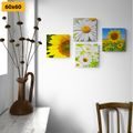 CANVAS PRINT SET BEAUTIFUL FLOWERS IN A MEADOW - SET OF PICTURES - PICTURES