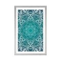POSTER WITH MOUNT BLUE AND WHITE ROSETTE - FENG SHUI - POSTERS