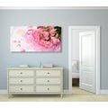 CANVAS PRINT ROMANTIC PINK BOUQUET OF ROSES - STILL LIFE PICTURES{% if product.category.pathNames[0] != product.category.name %} - PICTURES{% endif %}