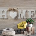 TAPETA Z NAPISEM HOME W STYLU VINTAGE - TAPETY CYTATY I NAPISY - TAPETY