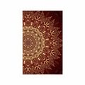 POSTER GOLDEN MANDALA ON A BURGUNDY BACKGROUND - FENG SHUI - POSTERS