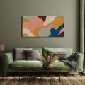 TABLEAU SUR TOILE – FORMES ORGANIQUES AUX TONS TERREUX - IMAGES FORMES ABSTRAITES - TABLEAUX