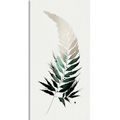 CANVAS PRINT FERN LEAF WITH A TOUCH OF MINIMALISM - PICTURES OF TREES AND LEAVES - PICTURES