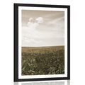 POSTER WITH MOUNT MEADOW WITH A VINTAGE TOUCH - NATURE - POSTERS