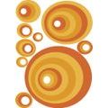 DECORATIVE WALL STICKERS ORANGE CIRCLES - STICKERS