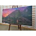 CANVAS PRINT SUNSET OVER A MOUNTAIN LANDSCAPE - PICTURES OF NATURE AND LANDSCAPE - PICTURES