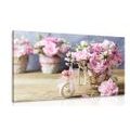 CANVAS PRINT ROMANTIC PINK CARNATION IN A VINTAGE TOUCH - VINTAGE AND RETRO PICTURES - PICTURES