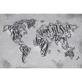 WALLPAPER BLACK AND WHITE WORLD MAP ON A VINTAGE BACKGROUND - WALLPAPERS MAPS - WALLPAPERS