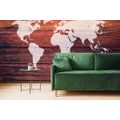 WALLPAPER WORLD MAP WITH A WOODEN BACKGROUND - WALLPAPERS MAPS - WALLPAPERS