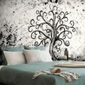 WALLPAPER BLACK AND WHITE SYMBOL OF THE TREE OF LIFE - BLACK AND WHITE WALLPAPERS - WALLPAPERS