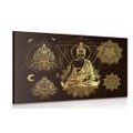 QUADRO BUDDHA DORATO - QUADRI FENG SHUI - QUADRI