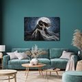 WANDBILD DUNKLE UMARMUNG IM MONDSCHEIN - HALLOWEEN- UND HORROR-BILDER - BILDER