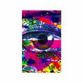 POSTER MENSCHLICHES AUGE IM POP-ART-STIL - ABSTRAKT UND GEMUSTERT - POSTER