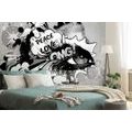 SELF ADHESIVE WALLPAPER GRAY GRAFFITI EYE - SELF-ADHESIVE WALLPAPERS - WALLPAPERS