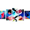 5-PIECE CANVAS PRINT ABSTRACT GEOMETRY - ABSTRACT PICTURES{% if product.category.pathNames[0] != product.category.name %} - PICTURES{% endif %}